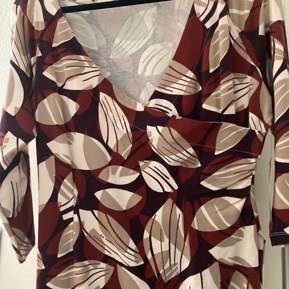 SoftSurroundings Faux Wrap Crisscross Bodice Dress - Picture 3 of 12